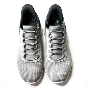 Skechers Men’s Gray Sneakers Mesh Slip-ins BOBS Sport Squad Chaos Sz 10